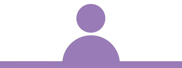Grafik: Violetter Avatar (Symbol einer Person)